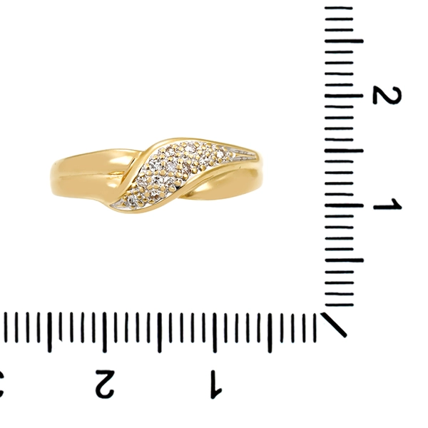 Diamantring, 14K, Gelbgold, Diamanten