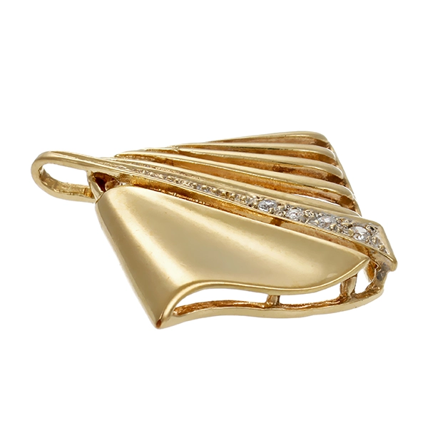 Anhänger, 8K, Gelbgold, Diamant