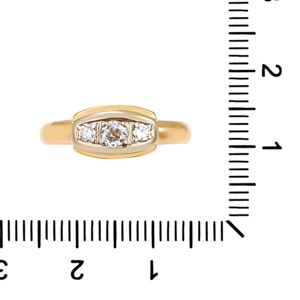 Diamantring, 14K, Gelbgold, Diamanten 0,20 ct