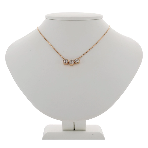 Collier, 14K, Gelb-/Weißgold, Brillanten