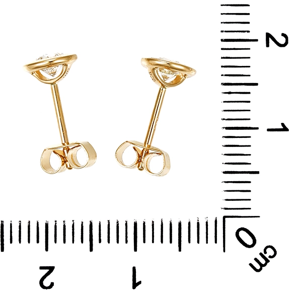Ohrstecker, 14K, Gelbgold, Brillanten