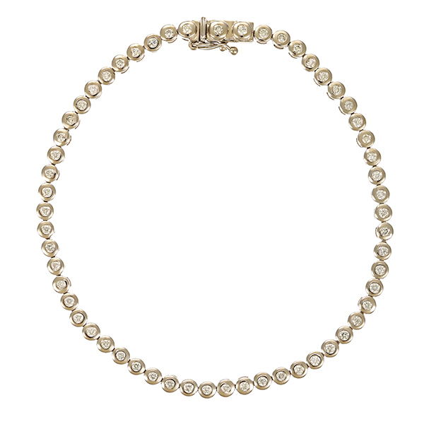 Armband, 14K, Weißgold, Brillanten 1,00 ct