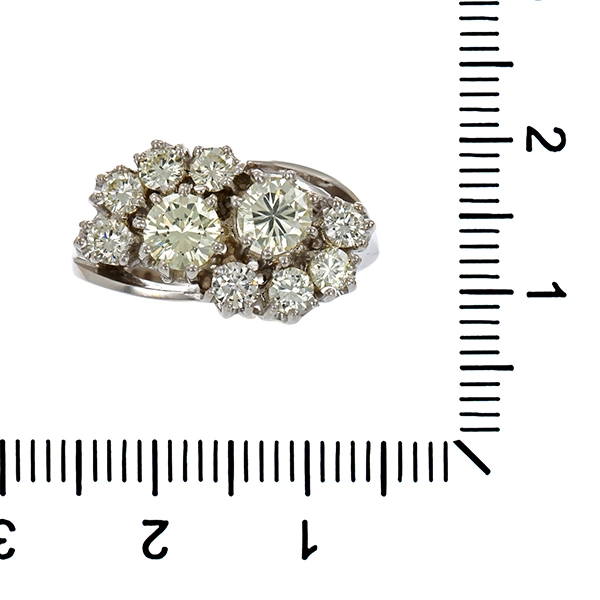 Diamantring, 14K, Weißgold, Brillanten 1,40 ct