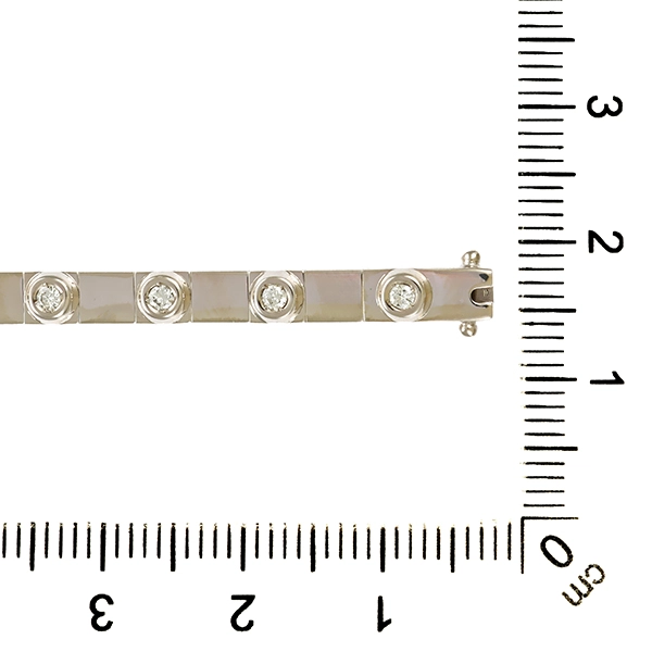 Armband, 18K, Weißgold, Brillanten 0,42 ct