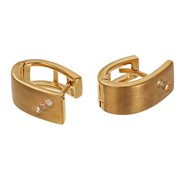Ohrringe, 8K, Gelbgold, Zirkonia