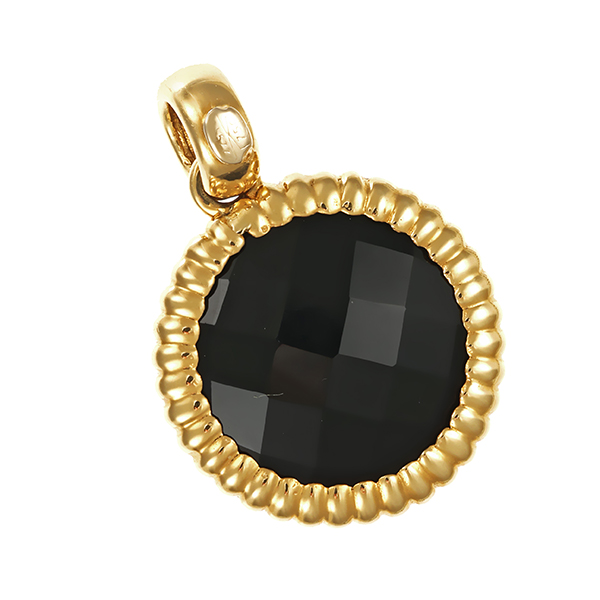 Anhänger, 18K, Gelbgold, Onyx