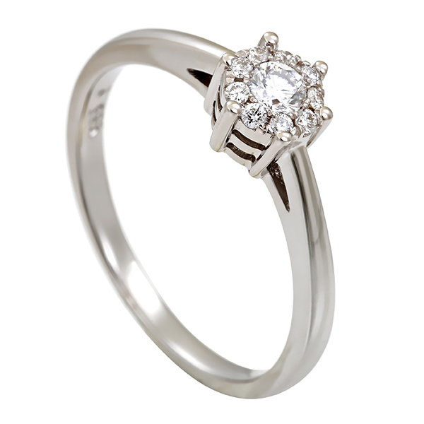 Diamantring, 14K, Weißgold, Brillanten