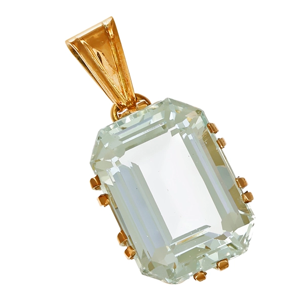 Anhänger, 14K, Gelbgold, Beryll