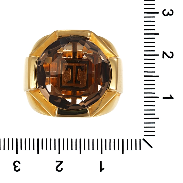 Ring, 18K, Gelbgold, Rauchquarz, Jette Joop