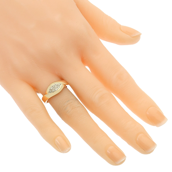 Diamantring, 14K, Gelb-/Weißgold, Brillanten