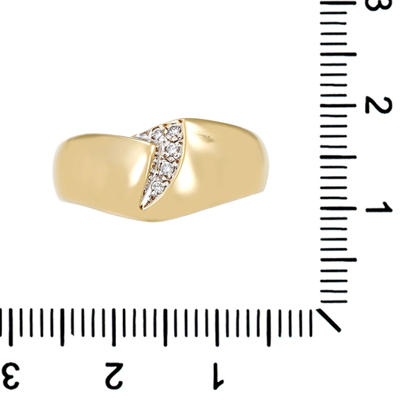 Diamantring, 14K, Gelb-/Weißgold, Brillanten