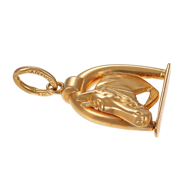 Anhänger, 14K, Gelbgold, Pferd