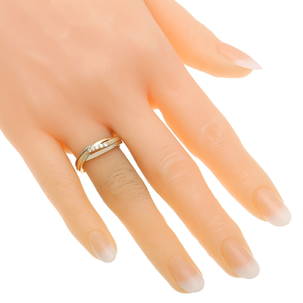 Ring, 14K, Gelbgold, Zirkonia