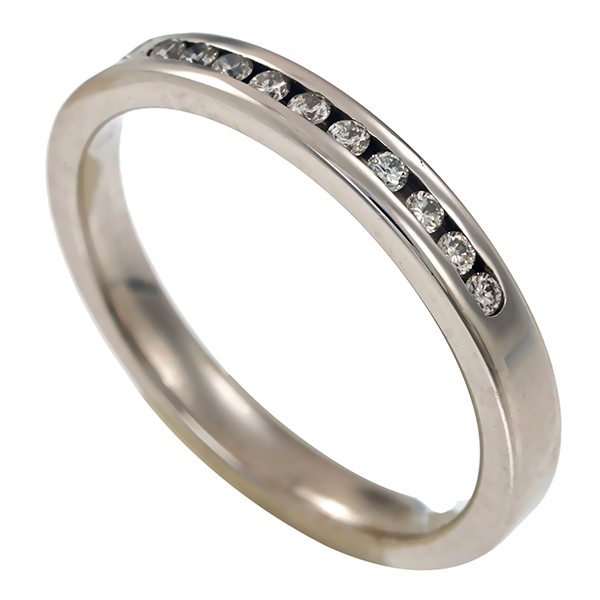 Brillantring, 14K, Weißgold