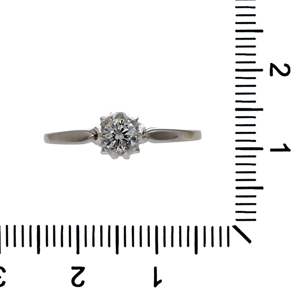 Diamantring, 14K, Weißgold, Brillant 0,25 ct