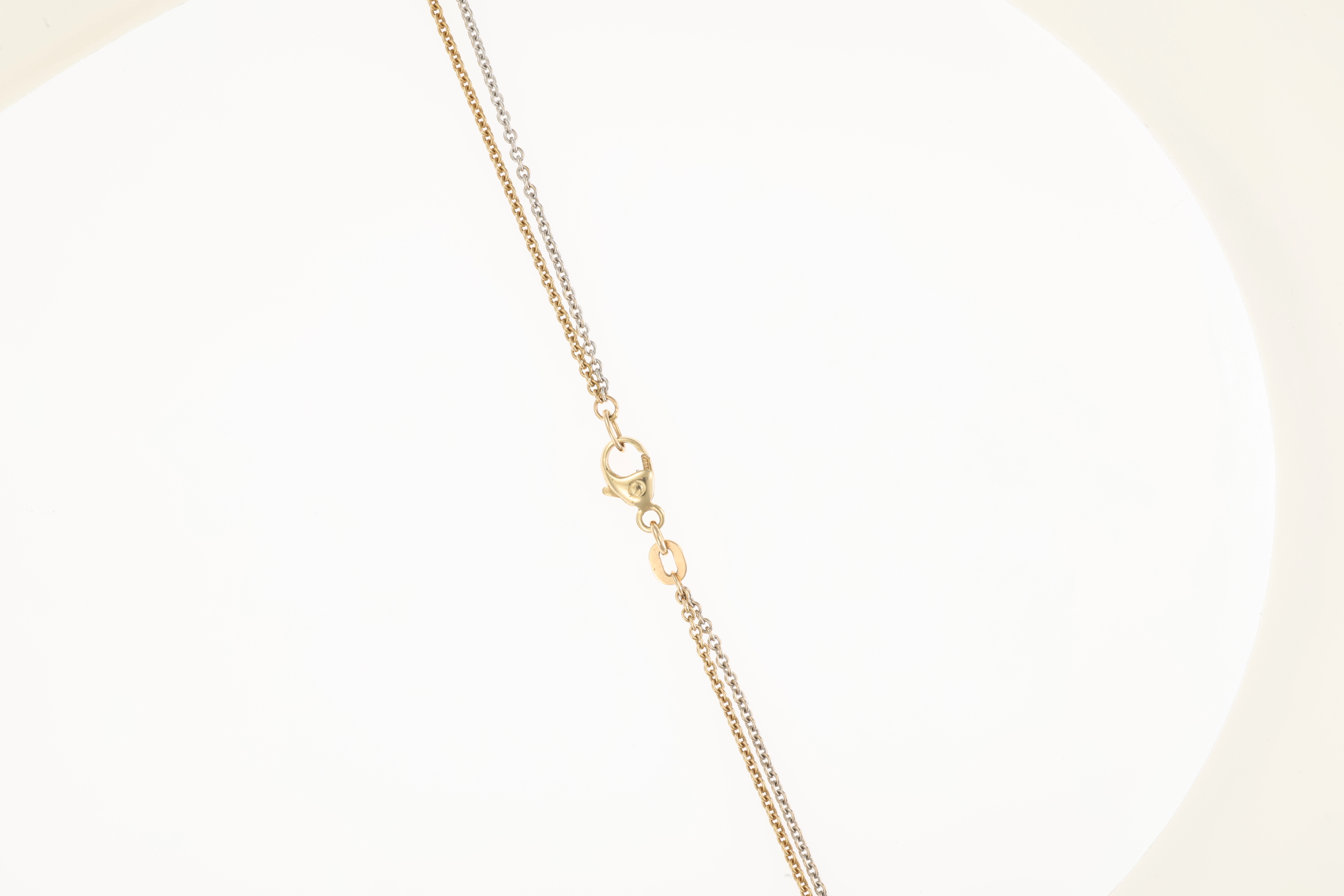 Collierkette, 14K, Gelbgold, Weißgold