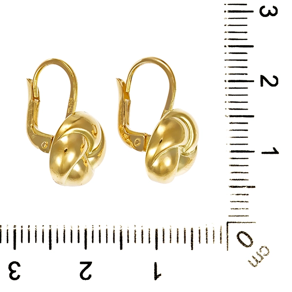 Ohrhänger, 14K, Gelbgold, Knoten