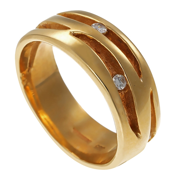 Ring, 14K, Gelbgold, Brillant