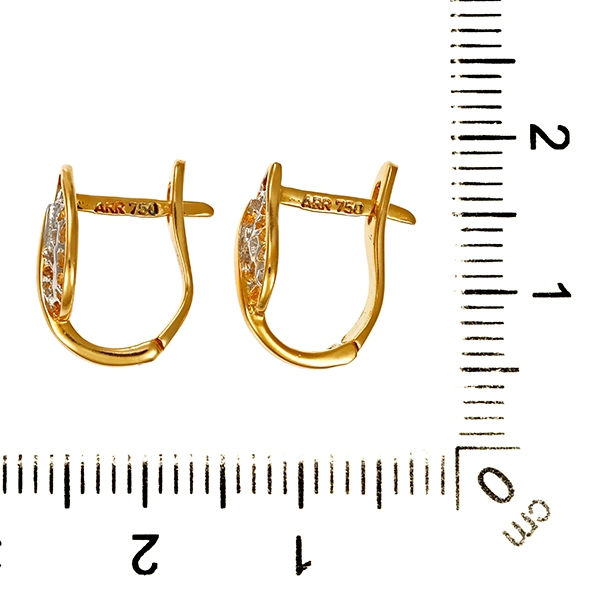 Steckhänger, 18K, Gelb-/Weißgold