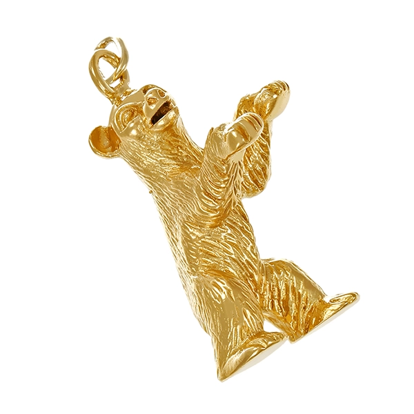 Anhänger, 18K, Gelbgold, Bär