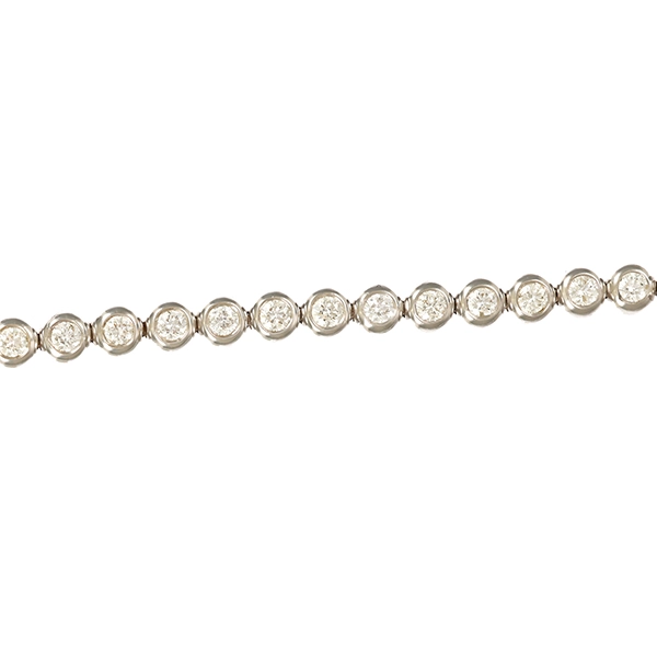Tennisarmband, 14K, Weißgold, Brillanten