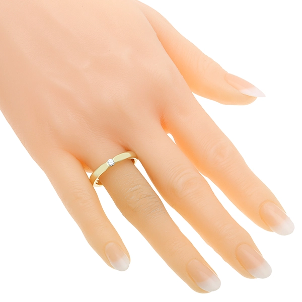 Diamantring, 14K, Gelbgold, Brillant 0,10 ct