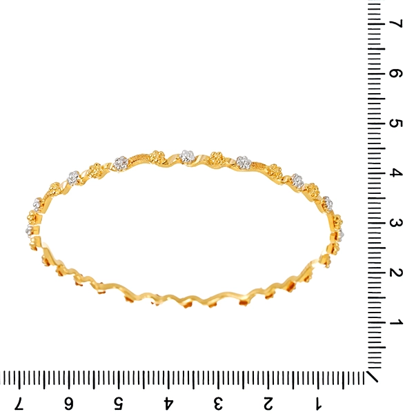Armreif, 21K, Gelb-/Weißgold