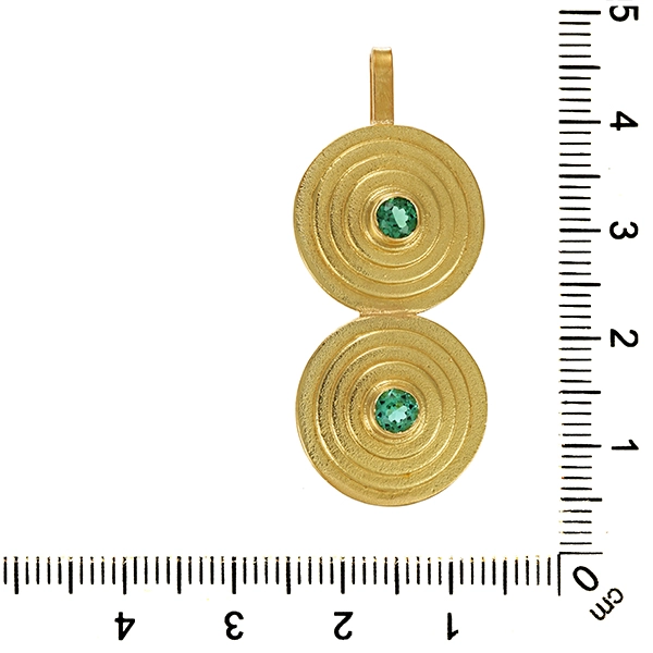 Anhänger, 18K, Gelbgold, Turmalin