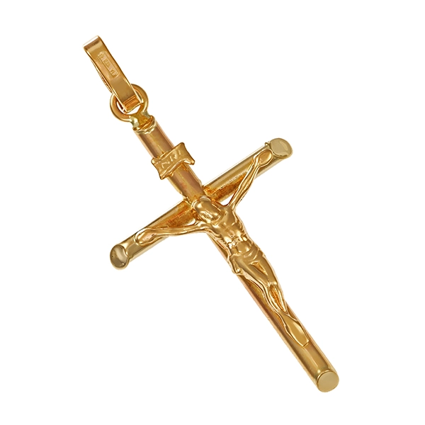 Anhänger, 14K, Gelbgold, Kruzifix