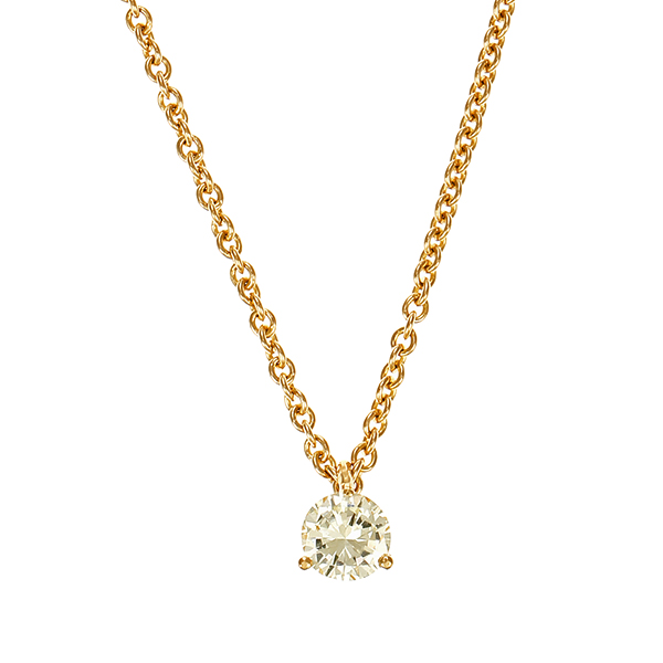 Collier, 14K, Gelbgold, Brillant 0,40ct