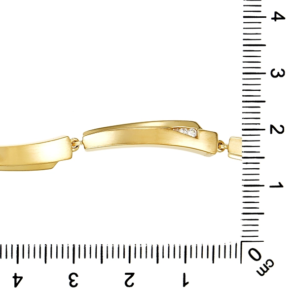 Armband, 8K, Gelbgold, Zirkonia