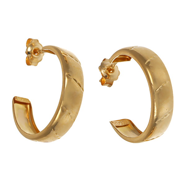 Steckcreolen, 8K, Gelbgold