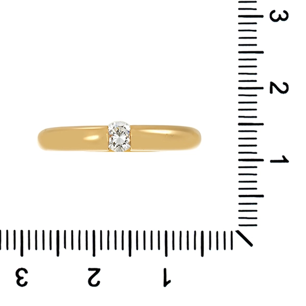 Diamantring, 18K, Gelbgold, Brillant 0,26 ct