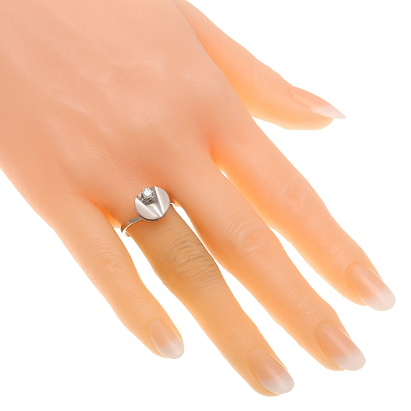 Diamantring, 14K, Weißgold, Brillant 0,10 ct