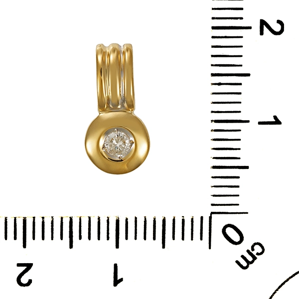 Anhänger, 18K, Gelbgold, Brillant