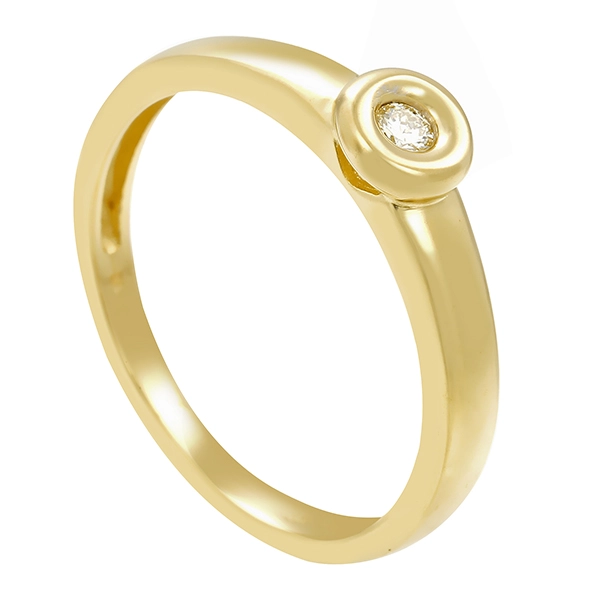 Diamantring, 14K, Gelbgold, Brillant