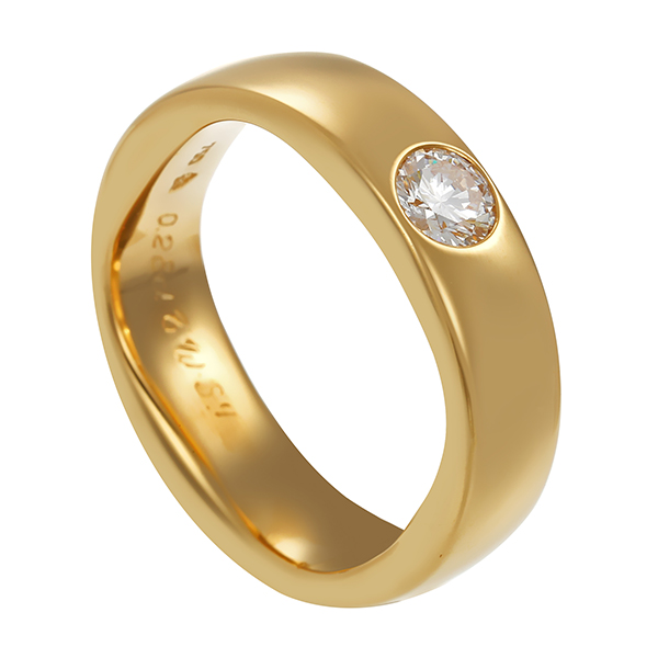 Brillantring, 18K, Gelbgold, 0,28ct