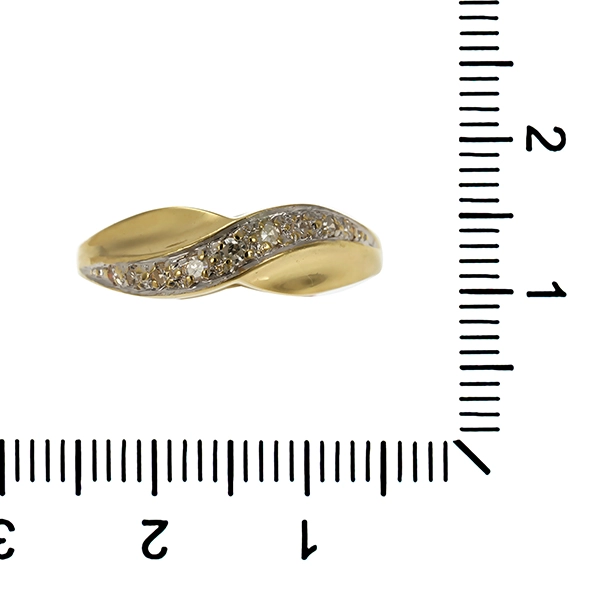 Diamantring, 14K, Gelbgold, Diamnaten