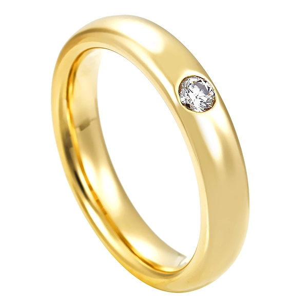 Diamantring, 14K, Gelbgold, Brillant