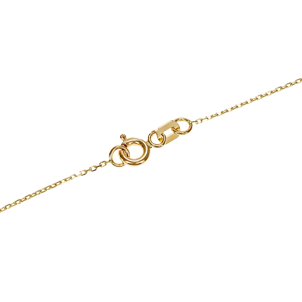 Collier, 14K, Gelb-/Weißgold, Zirkonia, Herzen