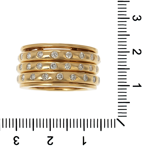 Diamantring, 14K, Gelbgold, Brillanten