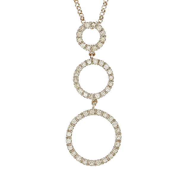 Collier, 18K, Weißgold, Brillanten 