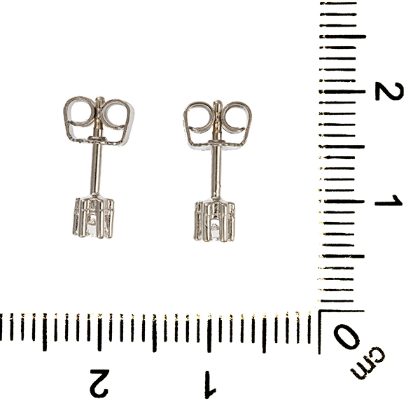 Ohrstecker, 14K, Weißgold, Brillanten