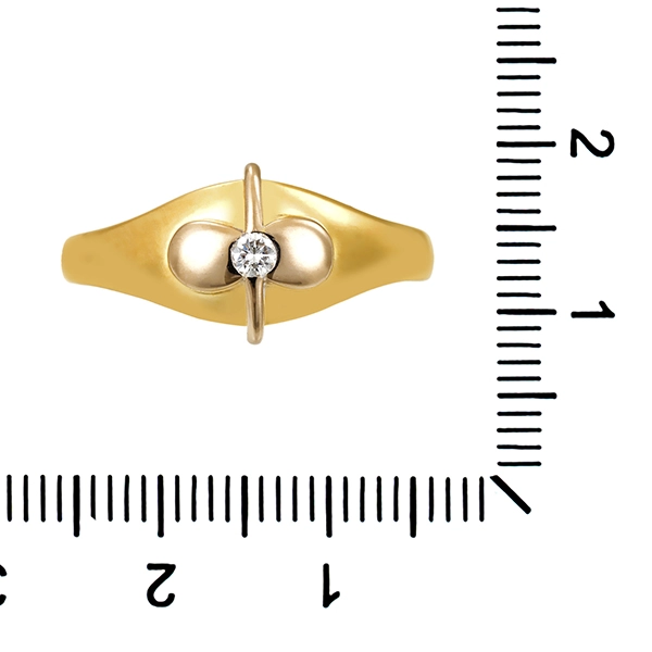 Diamantring, 18K, Gelb-/Weißgold, Brillant