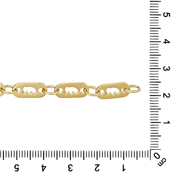 Armband, 14K, Elefanten