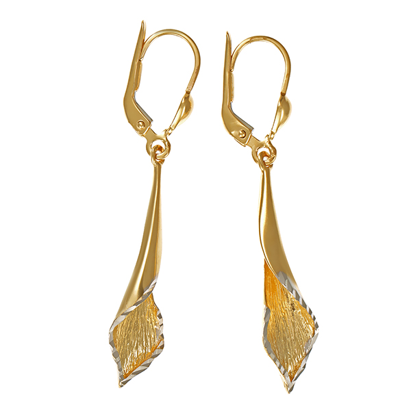 Ohrhänger, 14K, Gelb-/Weißgold