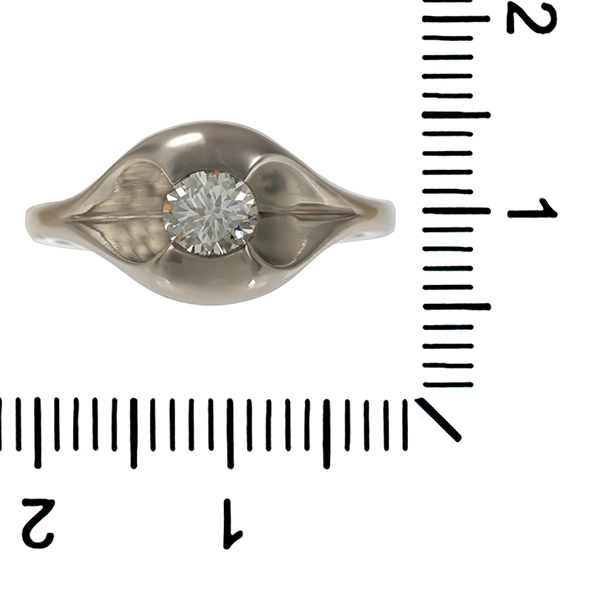 Brillantring, 950 Platin, 0,36ct