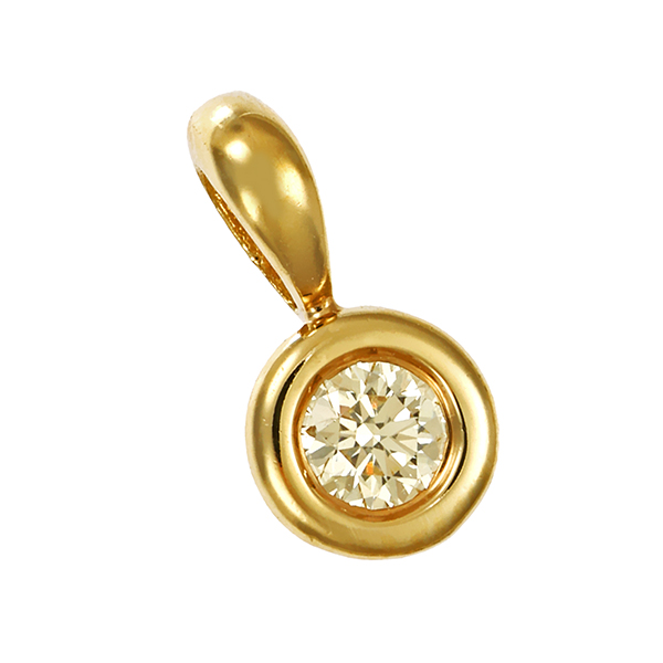 Anhänger, 14K, Gelbgold, Brillant 0,10 ct
