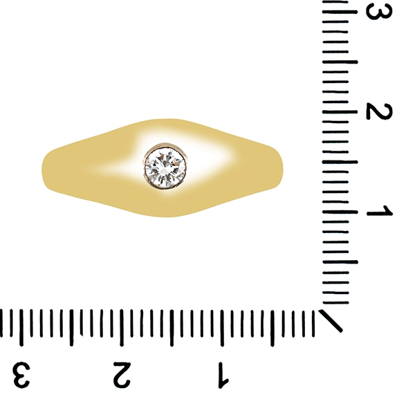 Herrenring, 14K, Gelbgold, Brillant