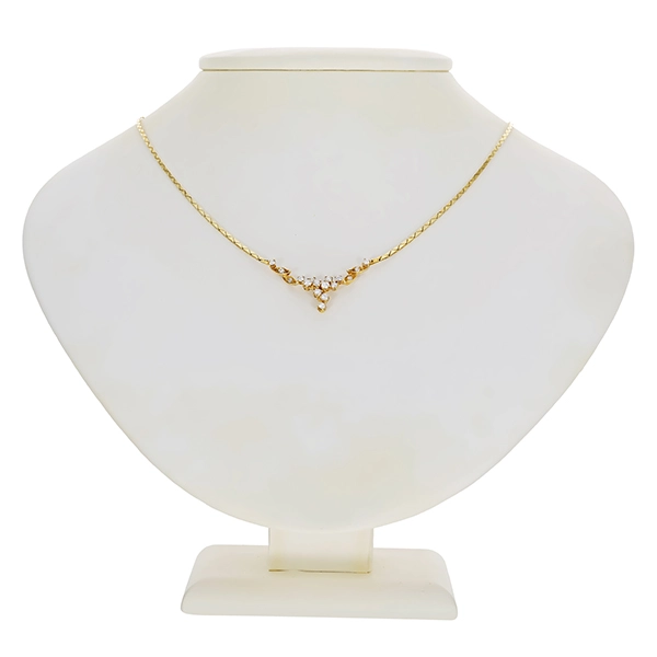 Collier, 14K, Gelbgold, Brillanten, Diamanten